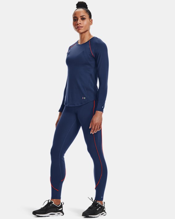 Women's UA RUSH™ HeatGear® Mesh Long Sleeve, Blue, pdpMainDesktop image number 2
